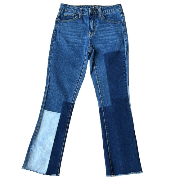 Universal Threads High Rise Kick Boot Crop Multi-tone Denim jeans size 00 - Picture 3 of 10